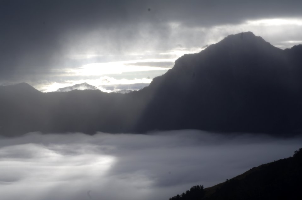 Mountains And Valley In Fog