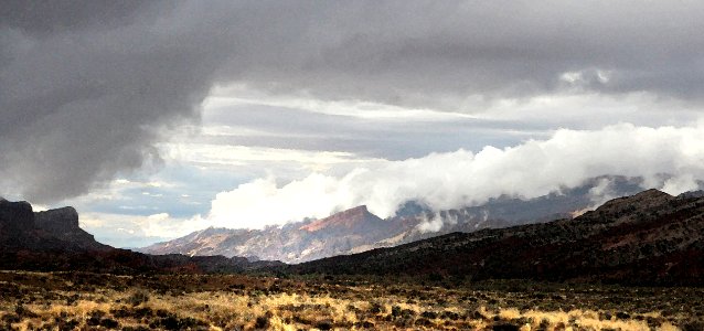 CAPITOL REEF NATIONAL PARK Area GARFIELD CO UTAH - 2016-09-29 - Gathering Storm At East End Burr Trail -03a