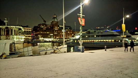 Waterfront Marina At Night