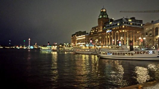 Night Scene Of Waterfront Architecture photo