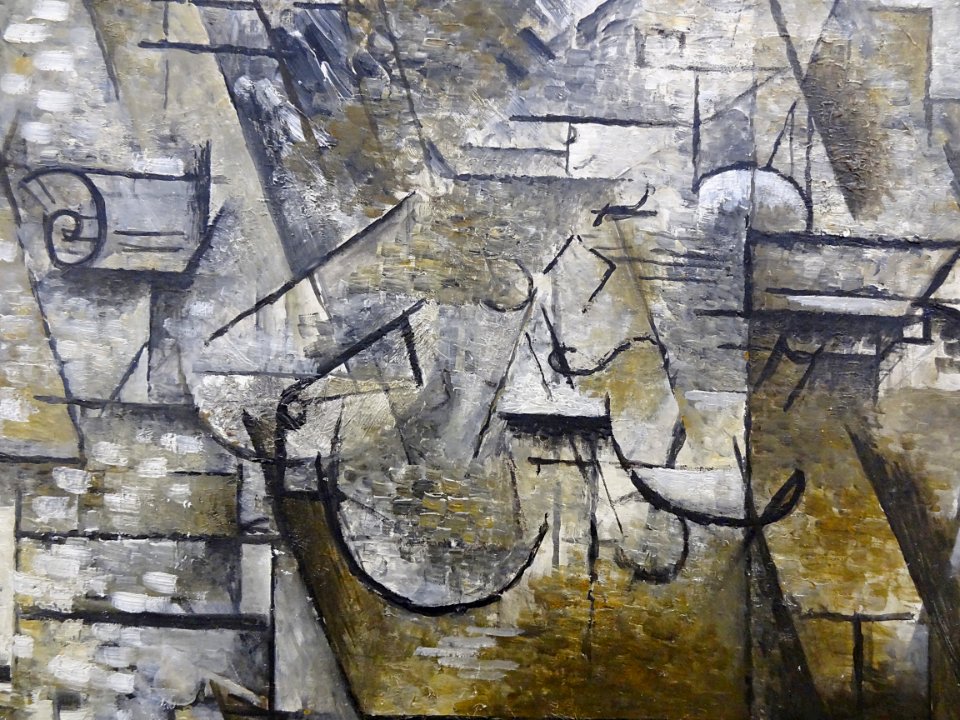 Nature Morte Au Violon (dtail) Georges Braque 1911 Centre Pompidou Paris