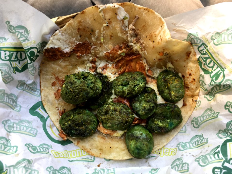 Green Chorizo La Choza Taco Was The Best Taco In My Hand