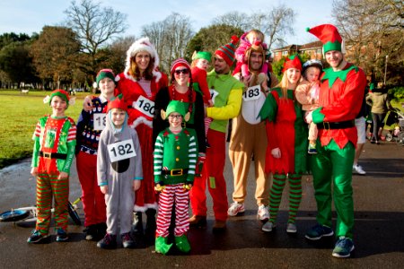 Group Of People Dressed As Elves