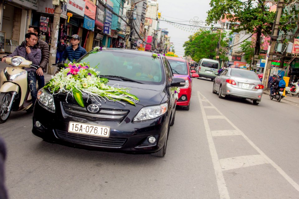 Flowers On Hood Of Car