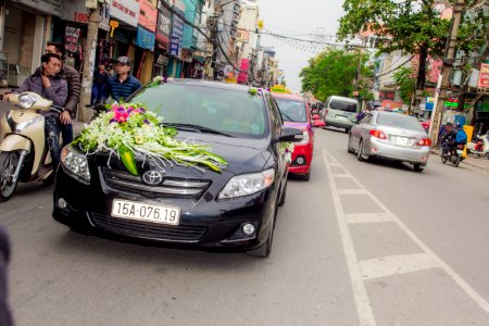 Flowers On Hood Of Car