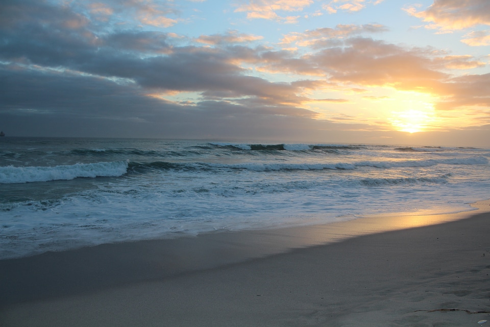 Sunset beach sea