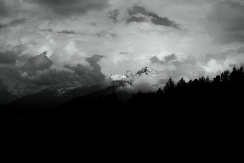 Sky White Cloud Black