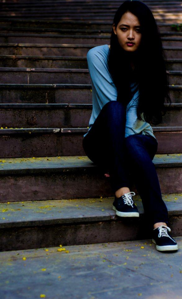 Blue Footwear Photograph Sitting