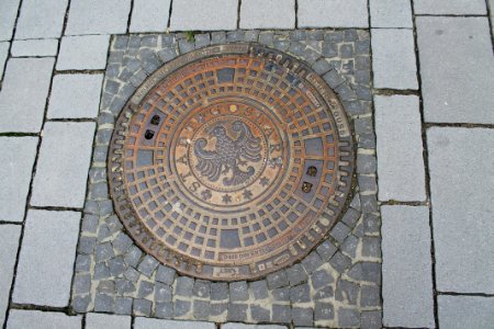 Manhole Manhole Cover Road Surface Brickwork