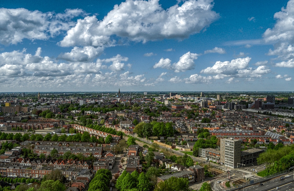 Cityscape panorama netherlands