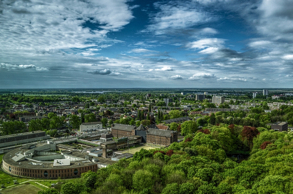 Cityscape panorama netherlands