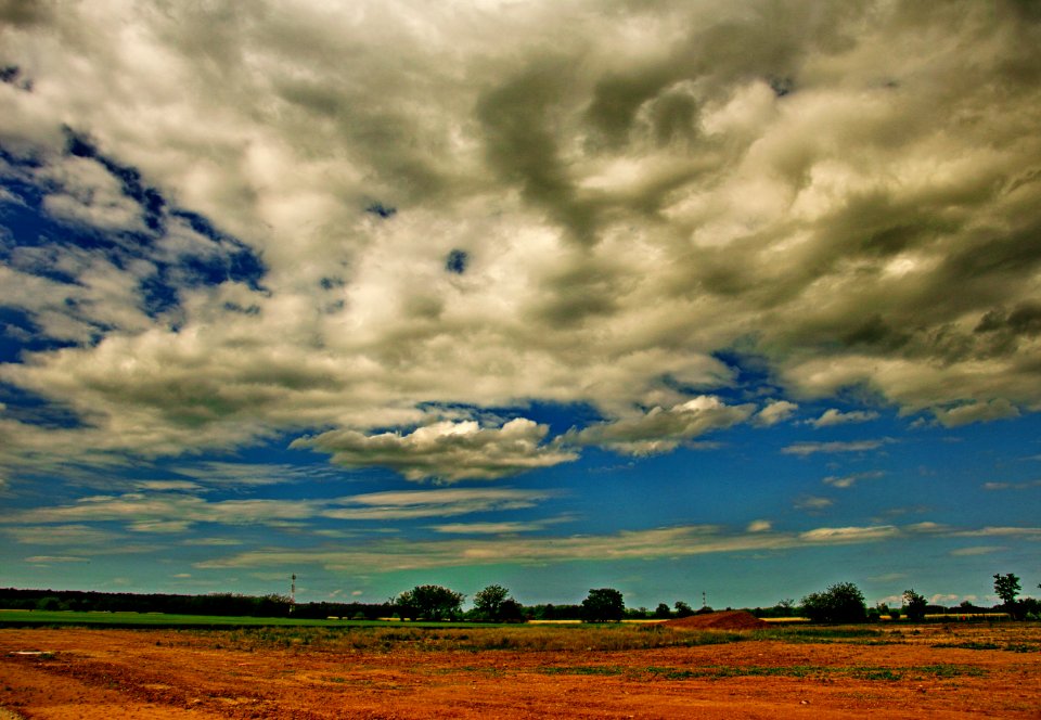 Sky Cloud Grassland Field