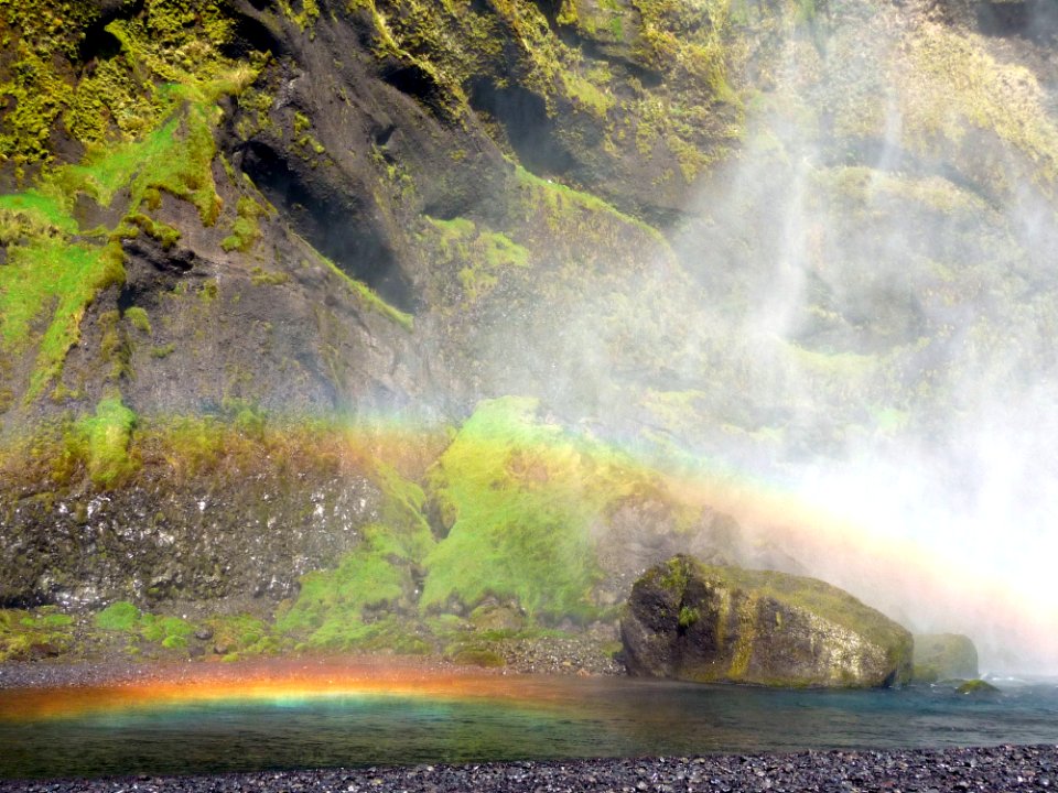 Rainbow Water Nature Waterfall