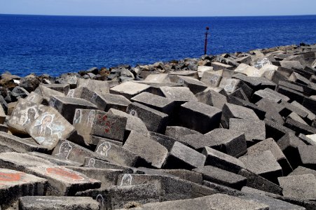 Rock Breakwater Archaeological Site Sea