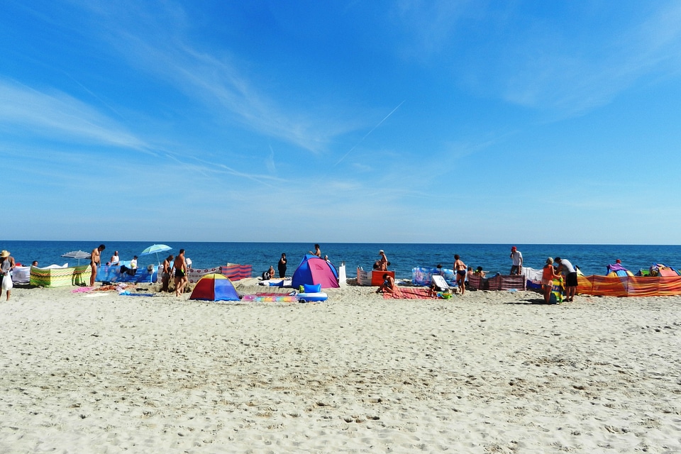 The baltic sea sunbathers sea