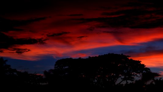 Sky Red Sky At Morning Afterglow Atmosphere