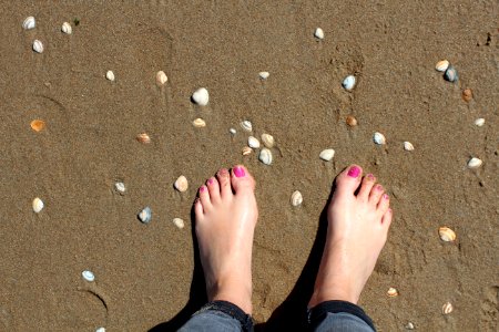 Foot Toe Leg Sand photo