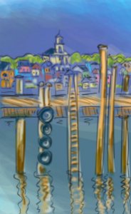 Landmark Structure Art Painting