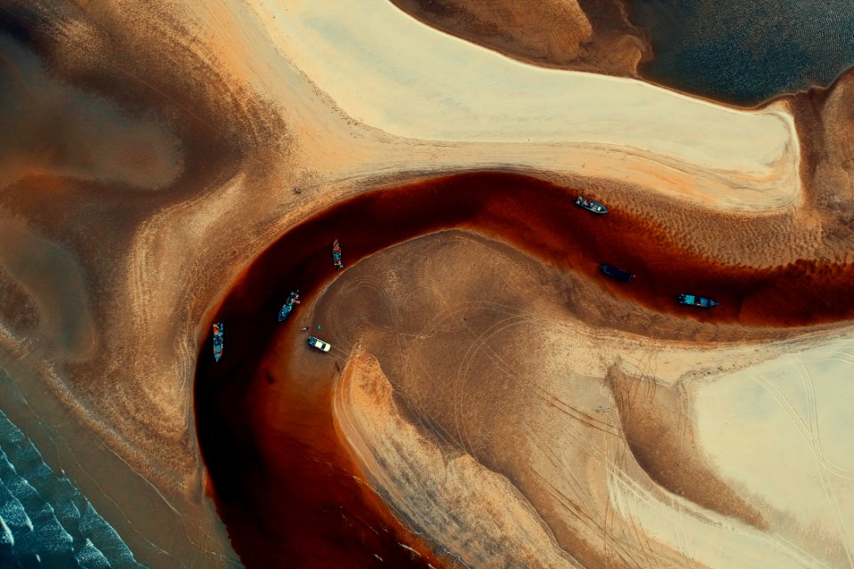 Birds Eye View Photo Of Curved Roadway