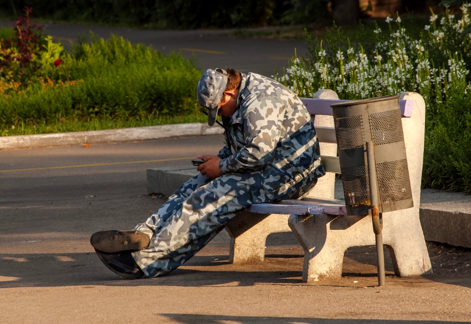 Sitting Military Soldier Army