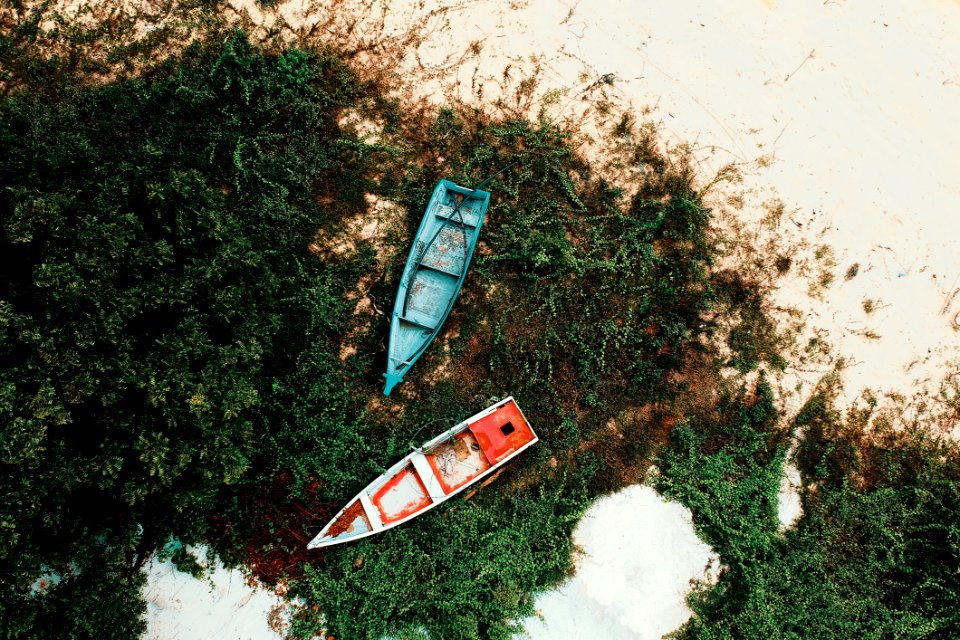 Red And Blue Boats