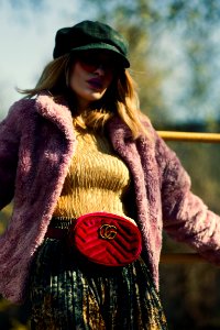 Womens Purple Fleece Coat
