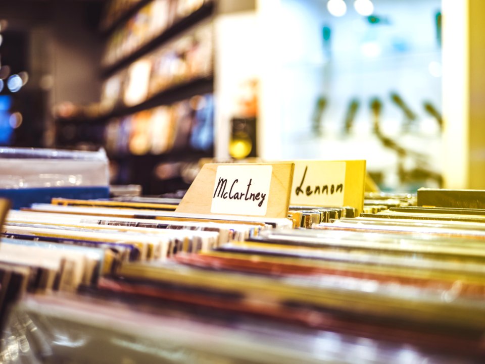 Selective Photo Of Vinyls