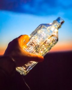 Clear Glass Bottle photo