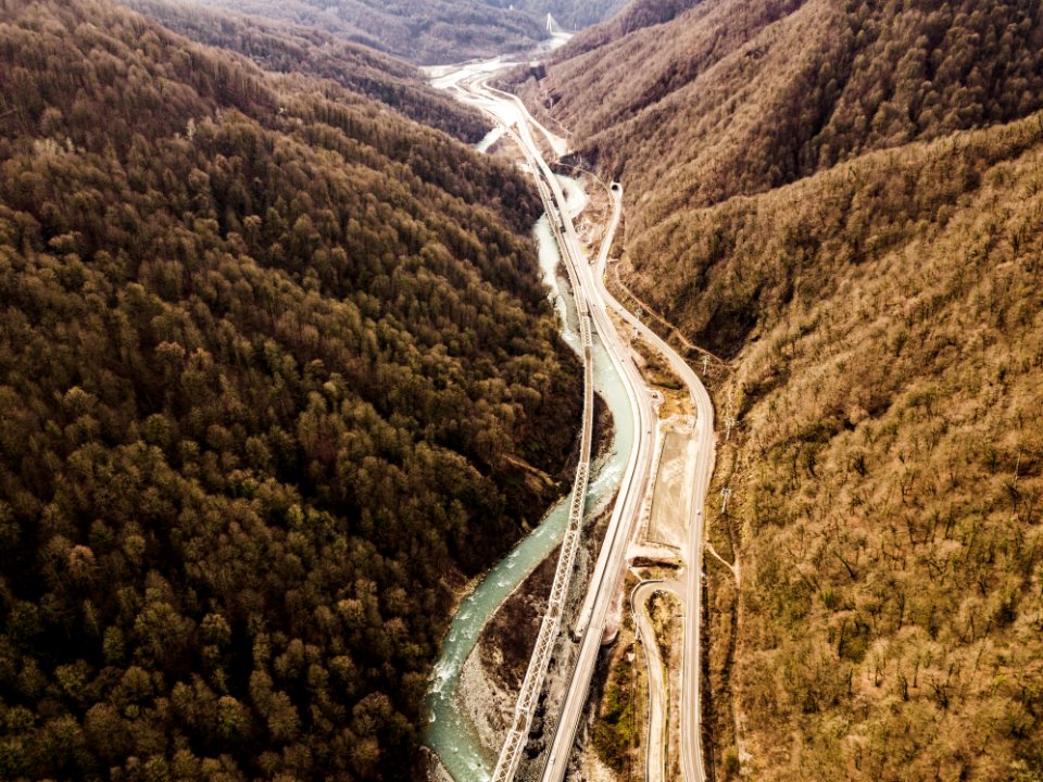 Aerial Photo Of Freeway