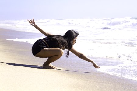 Woman On Seashore photo