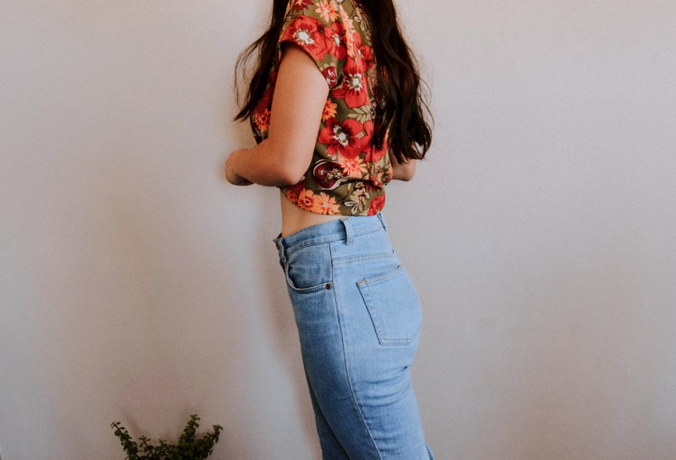 Womens Red And Brown Floral Cap-sleeved Top