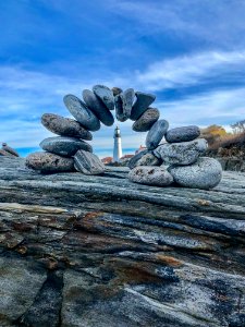 Gray And Black Rock Formation