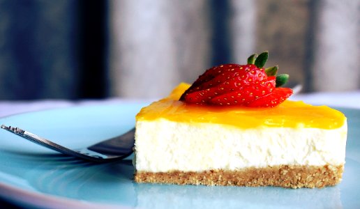 Cheese Cake With Strawberry Fruit photo