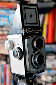Grey And Black Yashica-a Camera photo