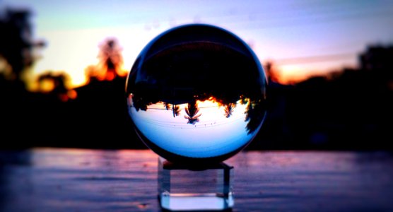 Selective Focus Photo Of Clear Glass Ball photo