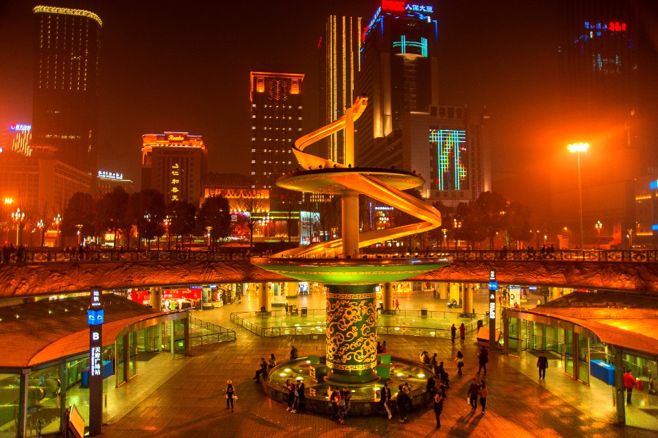 Photo Of Illuminated Buildings During Night photo