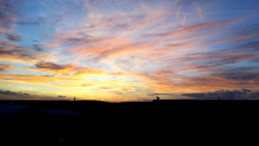 Sky Afterglow Horizon Red Sky At Morning