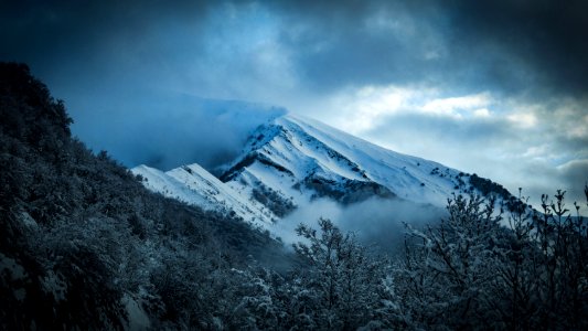 Scenic View Of Snowy Mountain