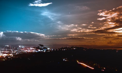 Aerial Photo Of City Lights photo