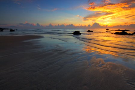 Beach Clouds Dawn photo