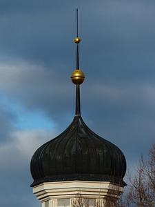 Spire onion dome church photo