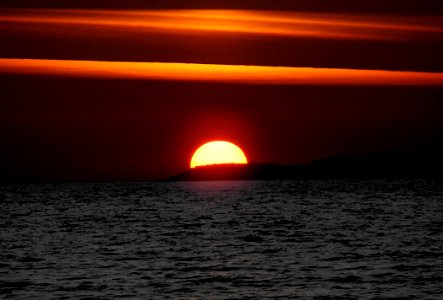 Horizon Sunset Sky Sun photo