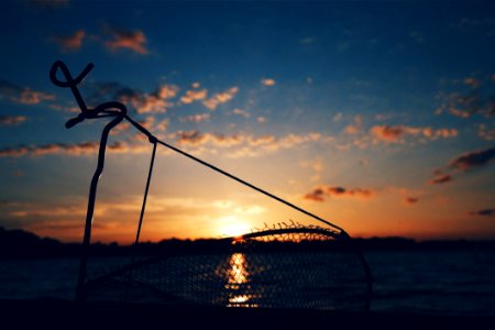Fishing Sunset Horizon photo