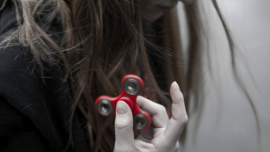 Girl With Fidget Spinner
