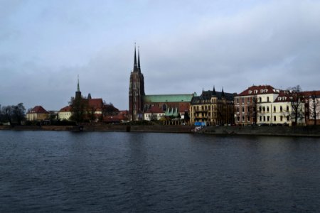 The Oldest Part Of Wroclaw Ostrow Tumski (Cathedral Island) Seen From The Other Side Of Oder River photo
