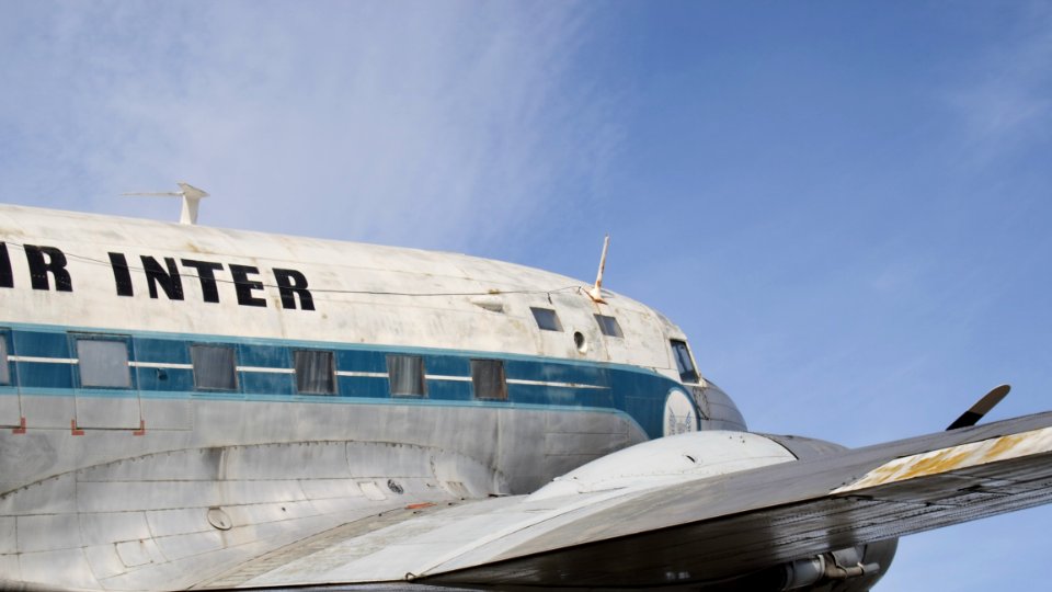 White Gray Teal Air Bus Under Blue Sky photo