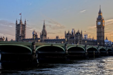 Bridge Over River In City