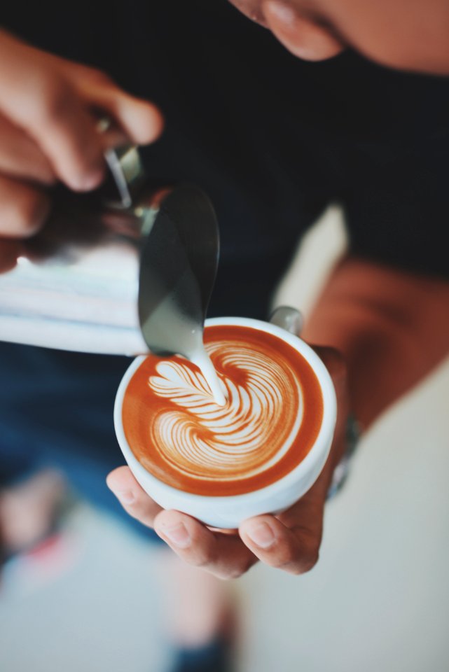 Barista Making Latte Art
