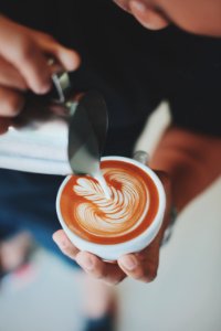 Barista Making Latte Art photo