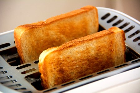 Toasted Bread On Bread Toaster photo